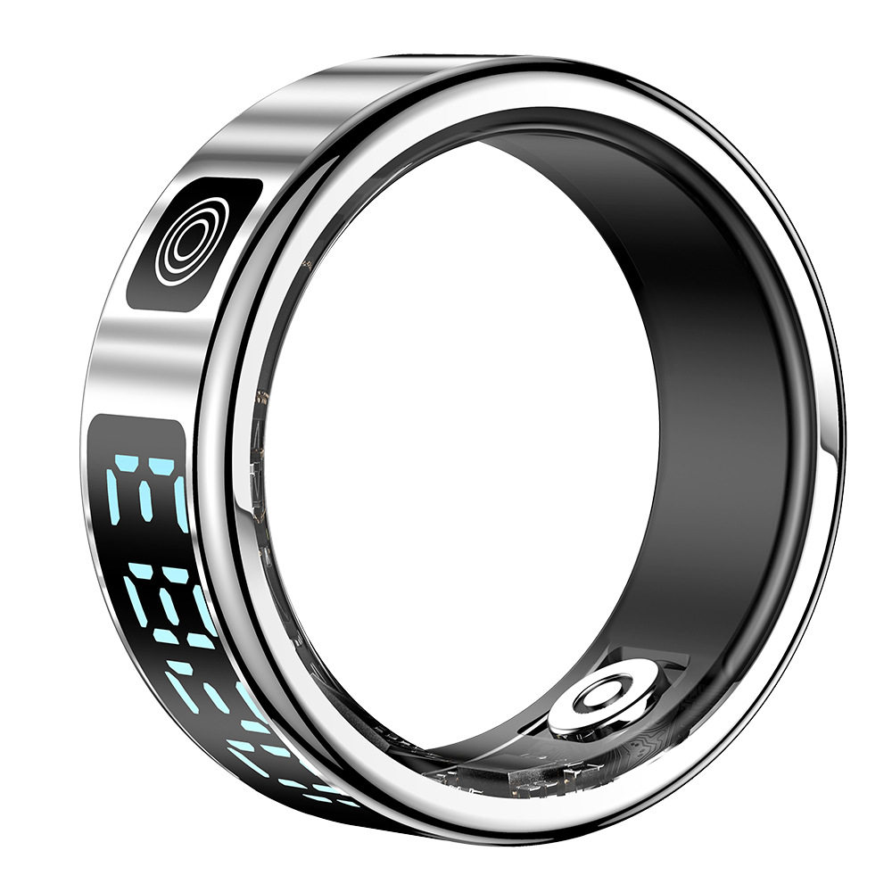 Cross-border SR08 smart ring with display touch page turning ring heart rate blood oxygen sleep ring step counting movement