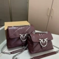 Burgundy silver buckle
