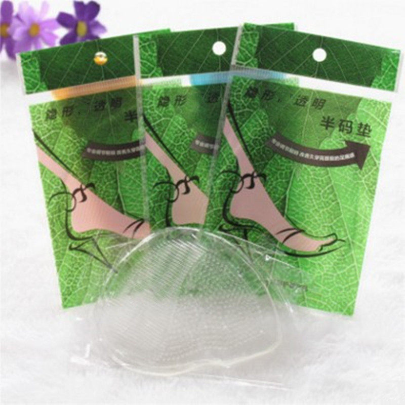 Transparent front palm pad anti-wear foot half size pad small gift insole factory wholesale crystal silicone heel pad men's and women's shoes