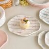 Breakfast Plate High-value Steak Dinner Plate Household Plate Cute Girl's Heart Ceramic Cake Plate Fruit Dessert Plate