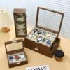 Walnut Wood Grain Watch Box, Watch Storage and Display Box, Integrated Watch Case, Detachable, Dustproof, Light Luxury Watch Box