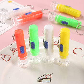 New Mini Plastic Kidsren's Flashlight Transparent Crystal Led Household Small Flashlight Home Portable Small