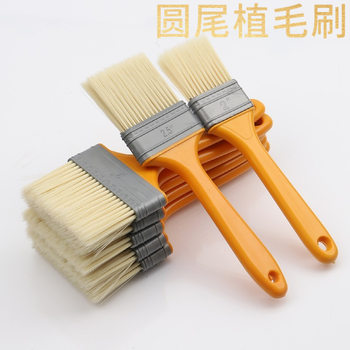 Factory wholesale plastic handle hair brush sharpening silk yellow handle oil brush is not easy to lint barbecue brush cleaning brush