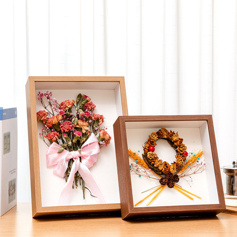 Three-Dimensional Hollow 3cm Square Photo Frame 12inch A4A3 Handmade DIY Dried Flower Butterfly Specimen Blind Box Storage Picture Frame
