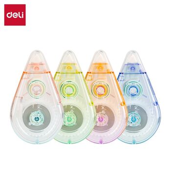 Deli 71542D Correction Tape (Mixed) Gradient Four-Color Flexible Core Silent Structure Smooth Correction