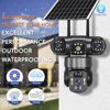 QL19 Panoramic 360-degree Three-picture Wireless Smart wifi/4G Solar Camera Monitoring Gun Ball