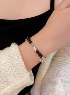 情侣手链猫眼石闺蜜草莓晶=小众