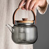099 Thickened High Temperature Resistant Transparent Tea Kettle for Electric Ceramic Stove, Special High Borosilicate Handmade Teapot with Handle