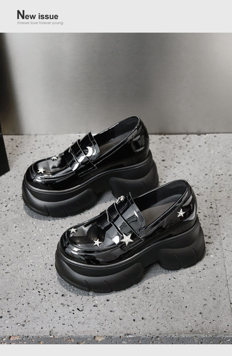Giày sandal cao gót nữ hở mũi đế platform gót siêu cao 8 cm — Đen, Len nguyên chất chi tiết 14