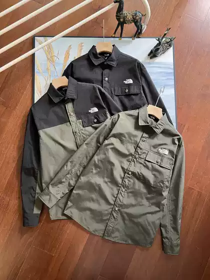 Cross-Border Wholesale Tnf Jacket Spring and Autum Shirt Long-Sleeved Color Matching Men's Waterproof Lightweight North Face Cardigan Embroider
