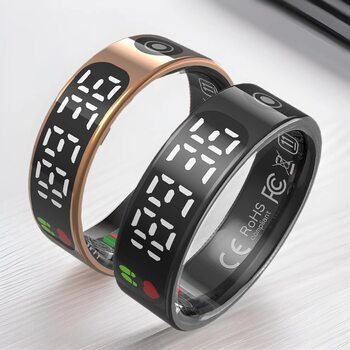Cross-Border Smart Ring, Touch Screen, Digital Display, Heart Rate, Blood Oxygen, Sleep Monitoring, Bluetooth Waterproof Sports, Unisex