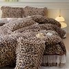 2025 Autumn/Winter New Milk Velvet Bed Cover Four-Piece Set, Non-Slip Winter Fleece-Lined Quilted Bed Sheet Three-Piece Set
