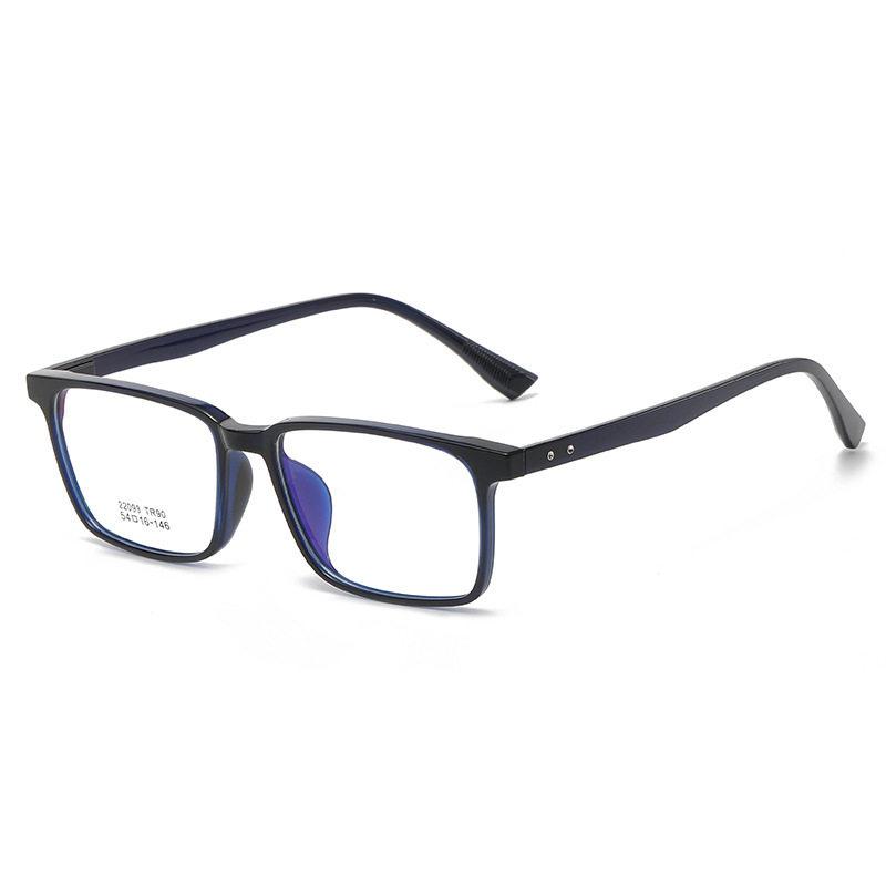 22093 Korean style box half pin core TR fashion big face glasses frame high sense with myopia optical glasses frame