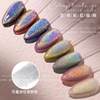 Twilight Rogge 2024 New All-match Rainbow Cat's Eye Nail Polish Glue Colorful Laser Colorful Crystal Cat's Eye