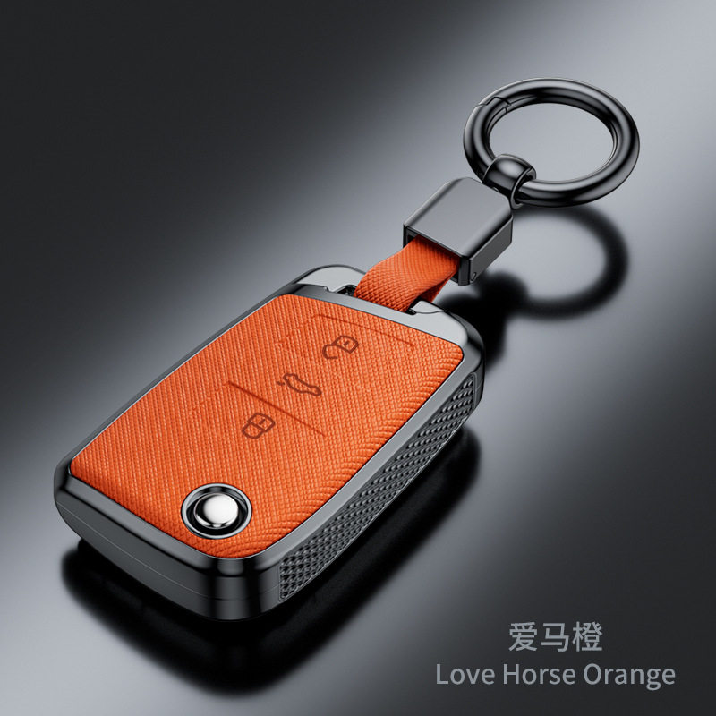 SuitabLe for 22/23 Sagitar Key Protective Cover Tiguan L Tuyue ALL-incLusive Tanyue Touron X Cross Pattern Fashion Case