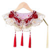 Toast Clothing National Style Cloud Shoulder Red Return to the Door Banquet Embroidery Cloud Shoulder Exquisite Tassel Bride Shawl Hanfu Embroidered Fake Collar