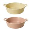Ceramic Double-Eared Bowl Internet Celebrity Creative Instant Noodle Bowl Household Baking Bowl Oven Microwave Baking Baking Bowl Salad Bowl