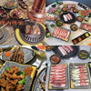 Melamine Japanese-style Korean-style barbecue tableware barbecue plate commercial hot pot restaurant special tableware hot pot side dish barbecue plate