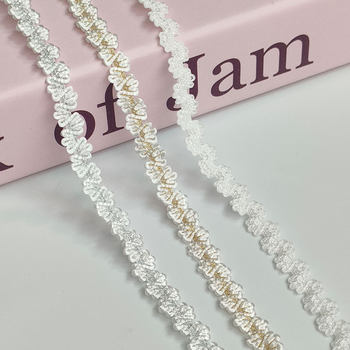 Small Crown Tooth Jewelry Lace Small stretch with flower Garment Accessories Small Crown Tooth Handmade Flower 0.7