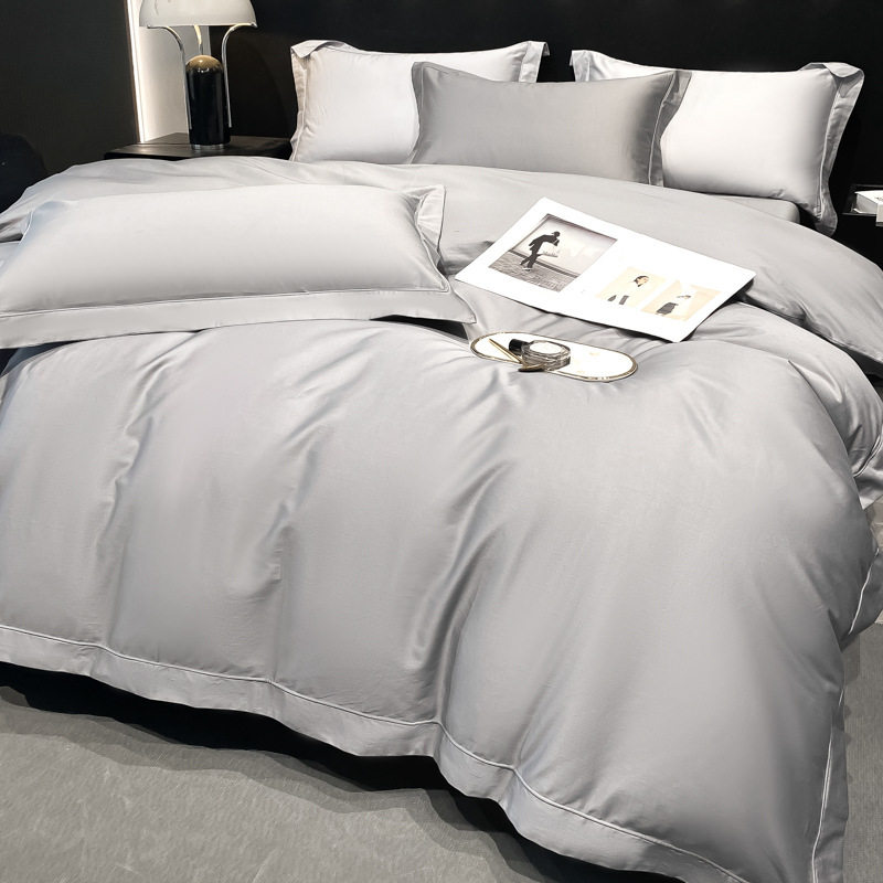 Class a 100-Count Long-Staple Cotton Four-Piece Set Pure Cotton 100 Bed Bed Sheets Quilt Cover Accessible Luxury Bedding Bed Bed Sheets Set Wholesale