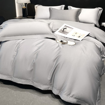 Class a 100-Count Long-Staple Cotton Four-Piece Set Pure Cotton 100 Bed Bed Sheets Quilt Cover Accessible Luxury Bedding Bed Bed Sheets Set Wholesale