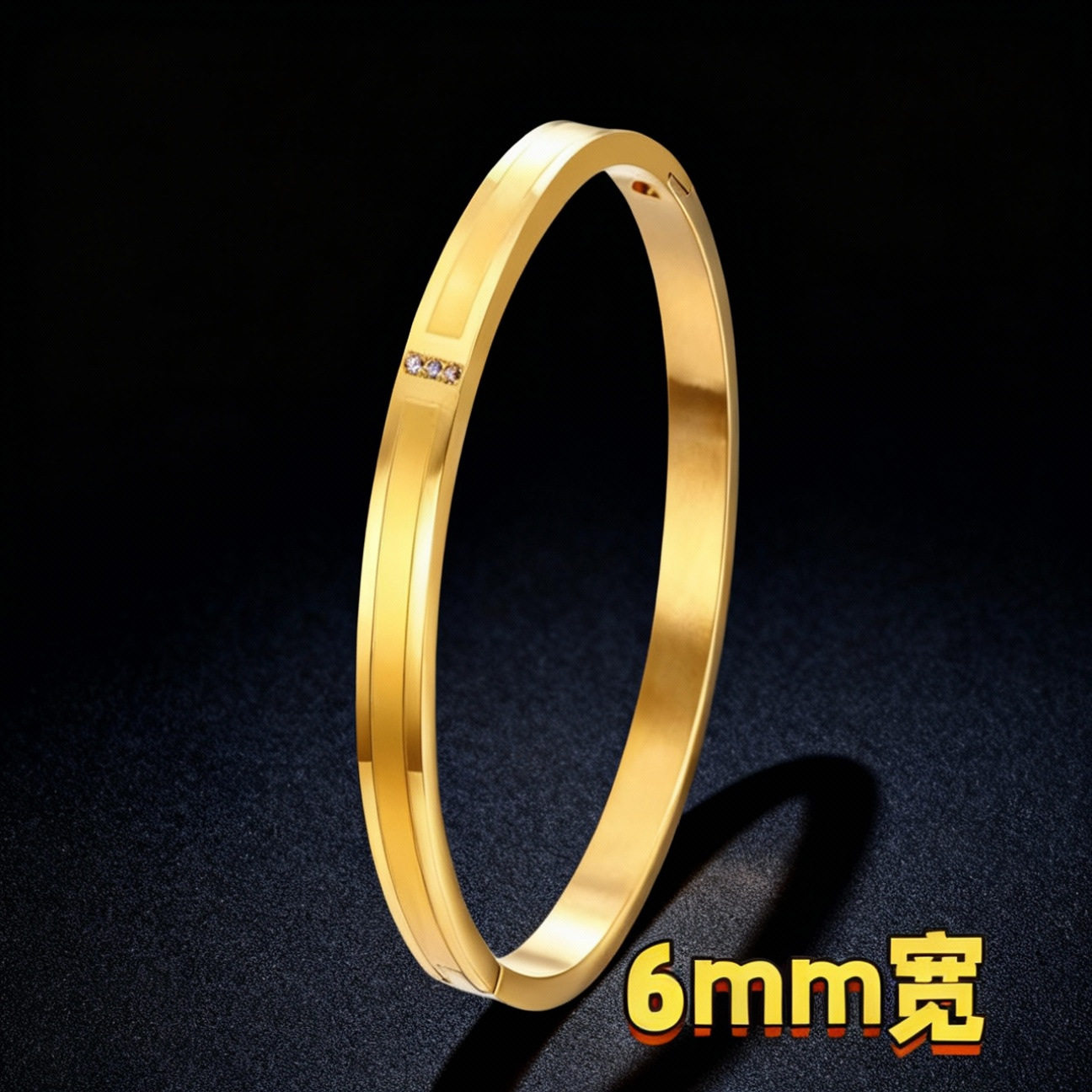 钛钢手镯女生高级感小众满天星不掉色镶钻精致排钻ins风满钻手环