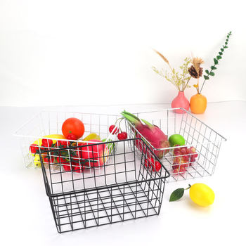 Nordic Iron Art Storage Basket Storage Box Desktop Organizer Shelf Makeup Vanity Basket Storage