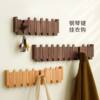 No-Drill Solid Wood Coat Rack Piano Coat Rack Home Entryway Door Back Wall Invisible Coat Hook Entryway Hook