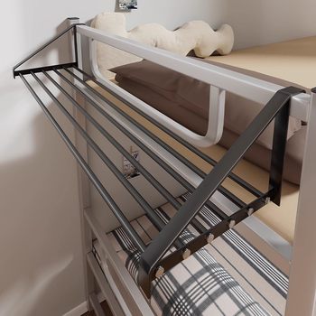 Clothes Rack at the End of the Bed, a Magical Tool for Placing Clothes in Dormitories, Hanging Clothes Rack on the Upper Bunk, Hanging-Type Punch-Free Multi-Functional Coat Rack