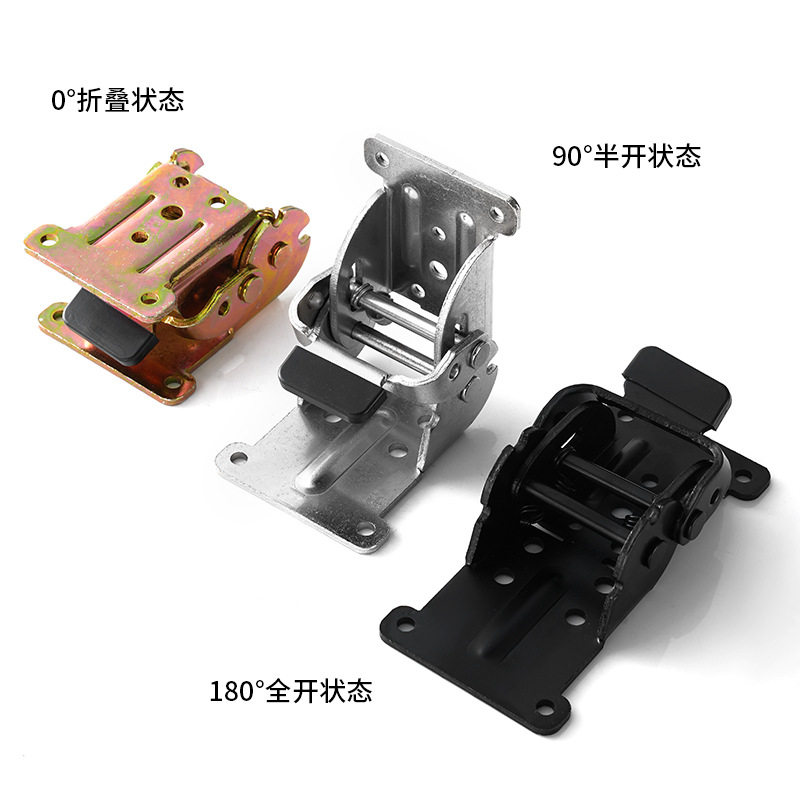 90 degree folding self-locking black double brake hinge hinge hinge furniture coffee table folding self-locking 180 folding lock computer table hinge