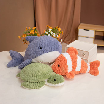 Original Cross-Border Marine Animal Doll Clown Fish Cute Turtle Doll Home Decoration Plush Toy Aquarium