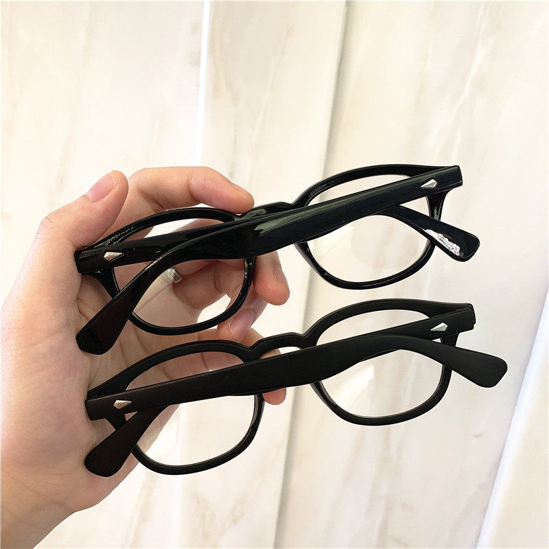 2021 Yu Wenle Vintage Rice Nail Flat Mirror Korean Style All-Match Small Round Frame Glasses Frame with myopia