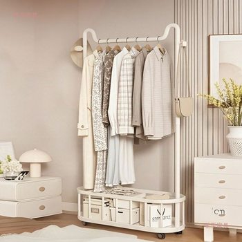 Vertical Dormitory Clothes Rack Bathroom Clothes Rack Floor-Standing Coat Rack Ear-Hanging Clothes Rack Floor-Standing Rental with Wheels Mobile Cat