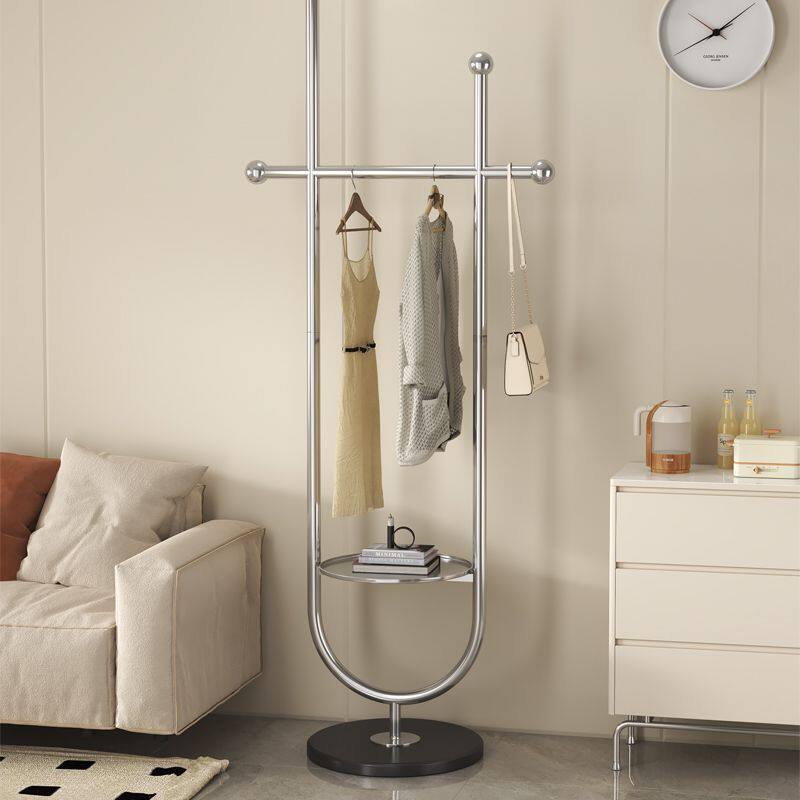 Internet Celebrity Marble Coat Rack Floor-standing Bedroom Home Indoor Simple Metal Does Not Take up Space Clothes Hanger Accessible Luxury Clothes Hanger
