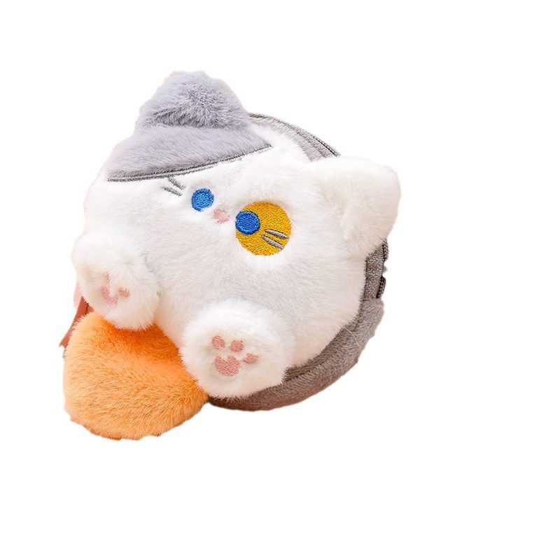 Cute Tuan Tuan Cat Internet Celebrant Bead Chain Coin Purse Pendant Doll Plush Doll Storage Bag Cartoon Doll Earphone Bag