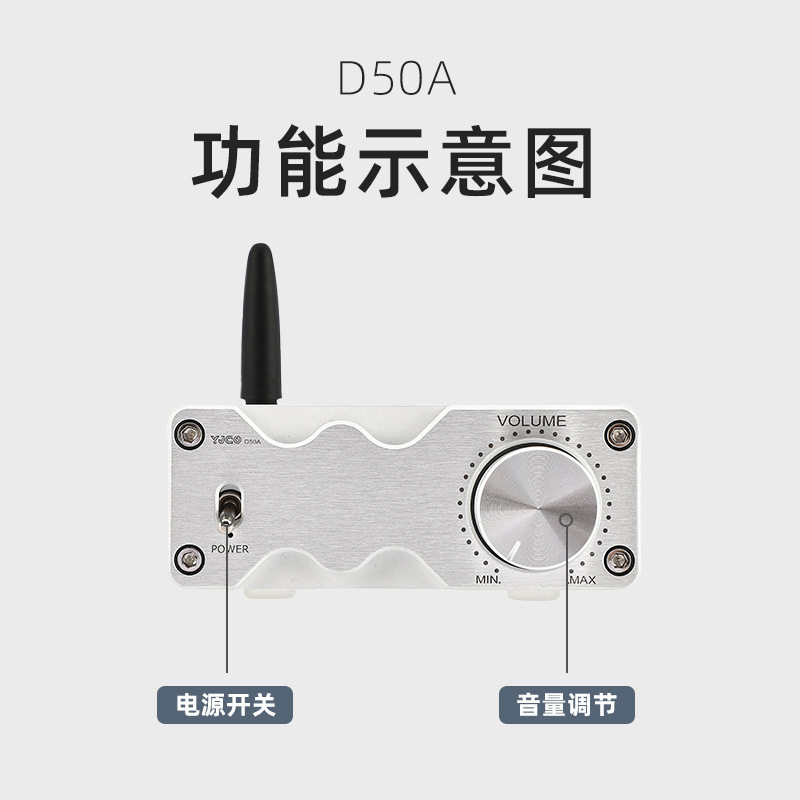 D50A TPA3116 dual channel digital Class D stereo fever HiFi Bluetooth 5.0 amplifier over MA12070