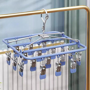 2024 New Clothes Drying Rack Multi-Clip Sock Hanging Rack Baby Multi-Functional Intimates Drying Clip Balcony Drying Clip