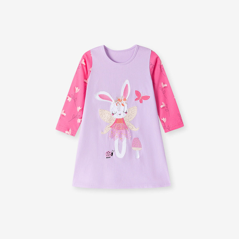 New Autumn Girls' Dress, Cartoon Princess Dress, Cute Baby Cotton Dress