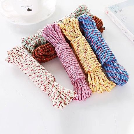 Clothes Line Outdoor Drying Quilt Rope Punch-free Bold Nylon Rope Windproof Anti-slip Fixed Buckle Hanging Rope Clothes