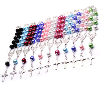 Cross-border e-commerce foreign trade supply cross bracelet pearl rosary bracelet jewelry hand gift bracelet