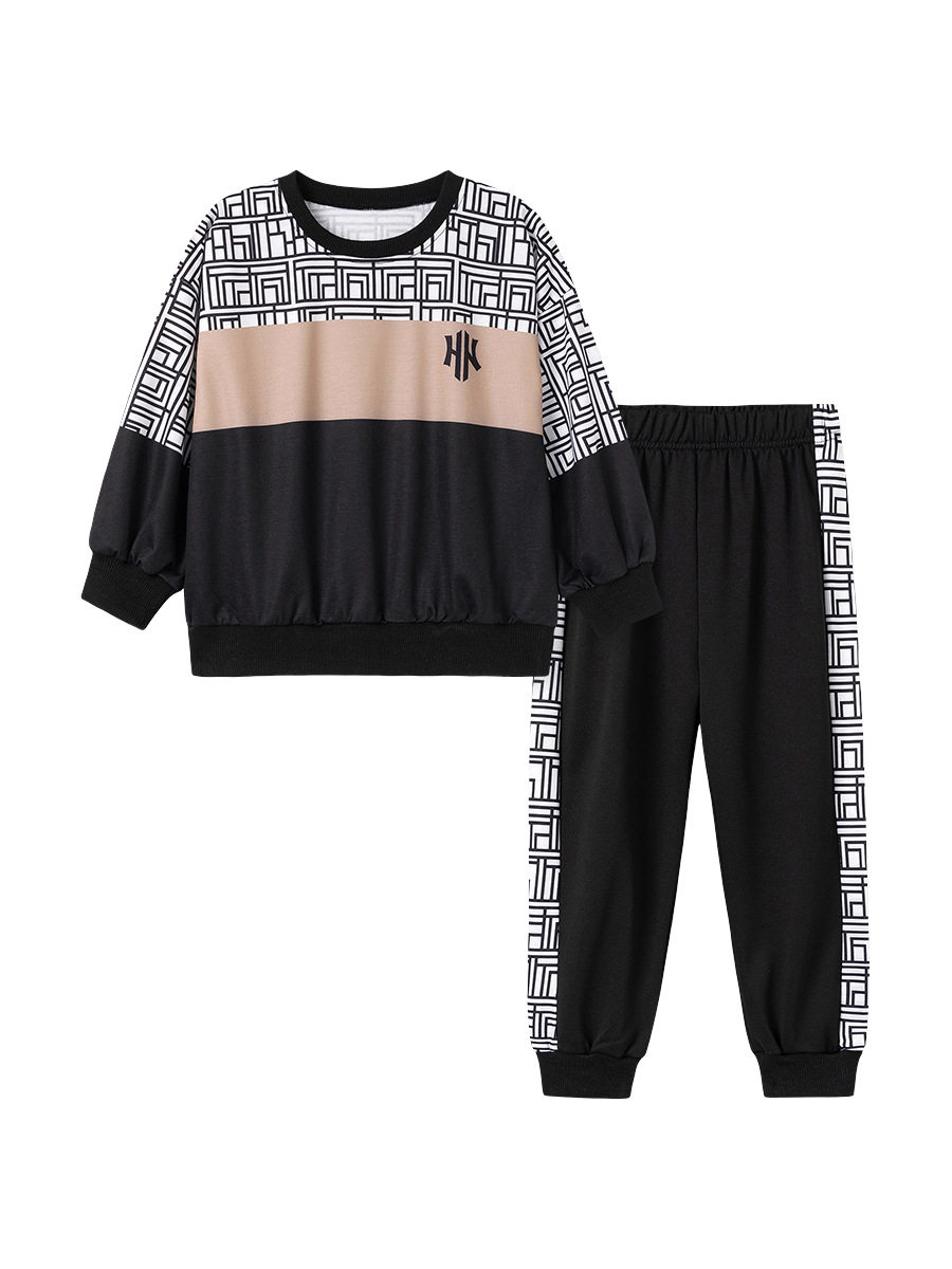 Set Anak Laki-laki Pabrik Sumber, Set Anak Musim Gugur, Pakaian Musim Gugur Lengan Panjang Bayi Bergaya