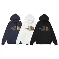 The North Face Trendy Brand Hooded Sweatshirt for Autumn and Winter, Unisex Couple Style, Heavyweight Classic High Version, Loose Fit, Casual for Spring