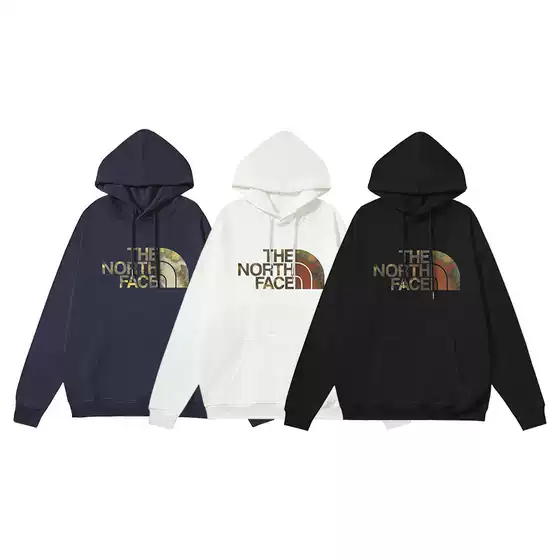 The North Face Trendy Brand Hooded Sweatshirt for Autumn and Winter, Unisex Couple Style, Heavyweight Classic High Version, Loose Fit, Casual for Spring
