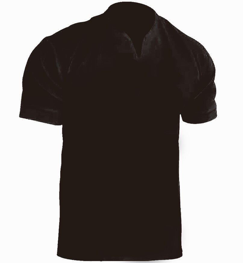 外贸肌肉男健身大码运动T恤男装弹性棉口袋短袖夏季V领Polo衫