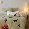 High-End Cartoon Style Infant-Grade Thickeneded Milk Velvet Four-Piece Set, Cute Towel Embroidered Three-Piece Set, Kidsren's Bedding