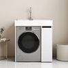 Small Apartment Balcony Laundry Cabinet All-In-One Bathroom Drum Washing Machine Cabinet with Washboard Bathroom Balcony Bathroom Cabinet