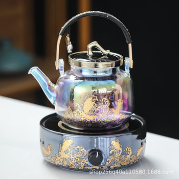 Yennian Fish and Tea Stove Tea Set Tea Boiler Net Celebrity Household Automatic Kettle Electric Ceramic Stove
