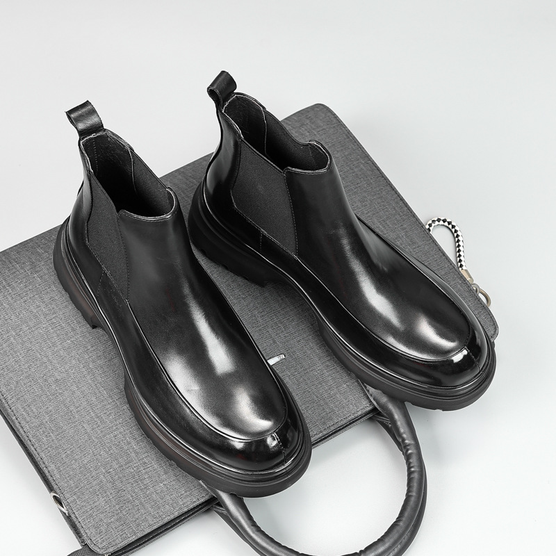 (Mới) Mã H3724 Giá 3030K: Giày Boot Cổ Thấp Nam Shtdsh Mũi Tròn Phục Cổ Cổ Điển Giày Dép Nam Chất Liệu G06 Sản Phẩm Mới, (Miễn Phí Vận Chuyển Toàn Quốc).