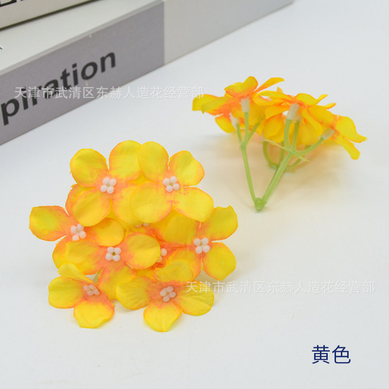 9叉油画绣球仿真花小花DIY手作素材绣球花朵婚庆新娘头饰发饰配花