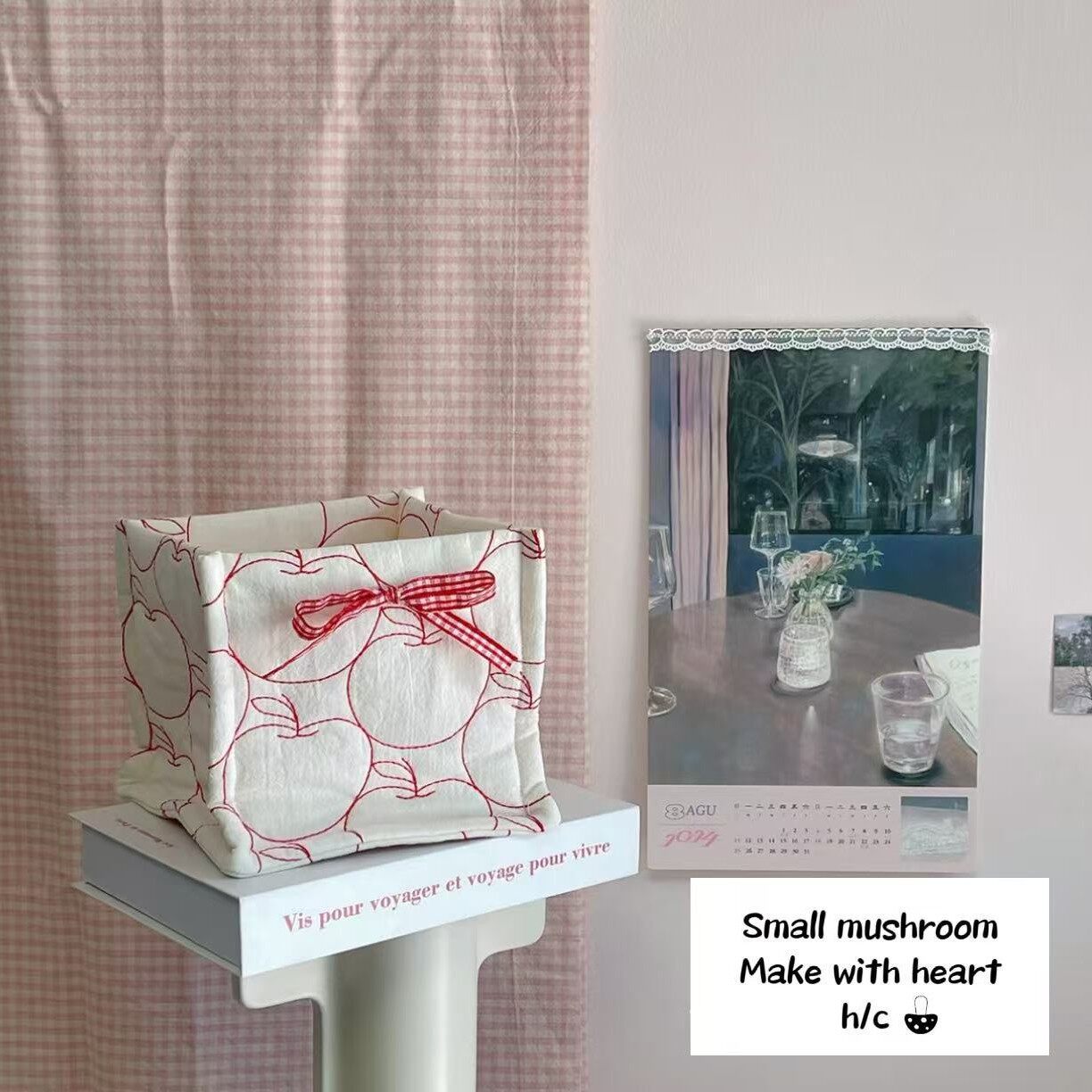 New Quilted Ins Style Storage Cute Storage Basket Home Goodies Desktop Storage Basket Sundry Storage Basket